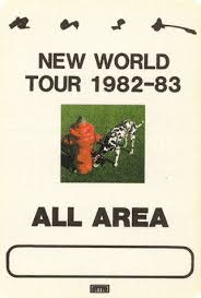 Rush and Golden Earring Guest pass 1982-1983 New World Tour